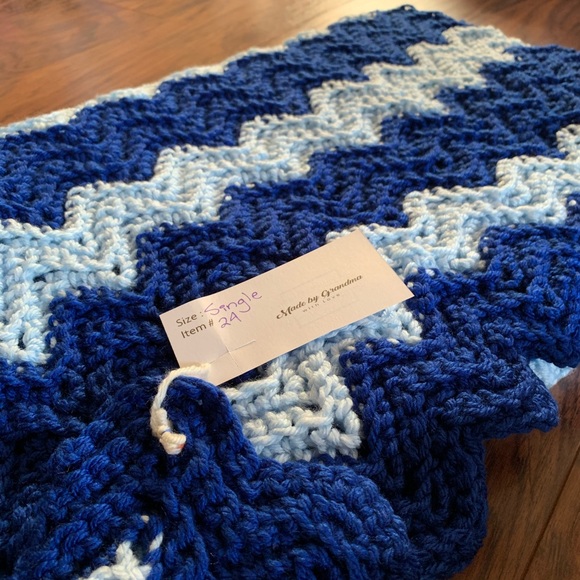 Made by Grandma - Hand Crocheted Single Blanket - Picture 2 of 8